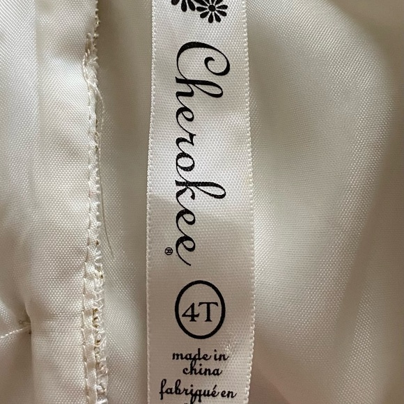 CHEROKEE-CREAM COLOR DRESS-GIRLS SIZE 4 - Picture 8 of 9